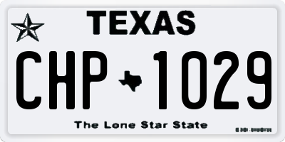 TX license plate CHP1029