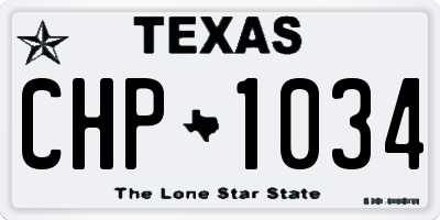 TX license plate CHP1034
