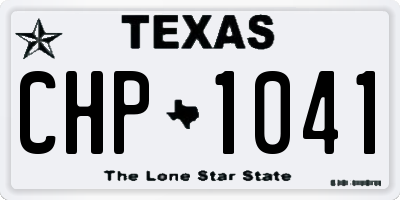 TX license plate CHP1041