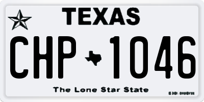 TX license plate CHP1046