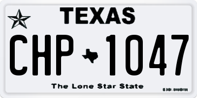TX license plate CHP1047