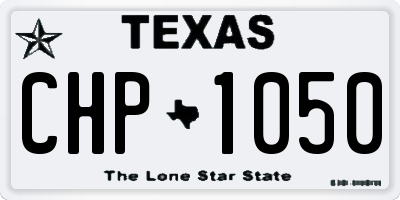 TX license plate CHP1050