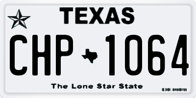 TX license plate CHP1064