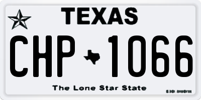 TX license plate CHP1066
