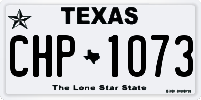 TX license plate CHP1073