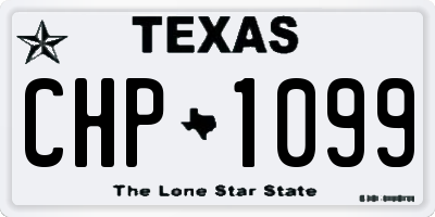 TX license plate CHP1099