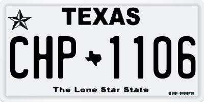 TX license plate CHP1106