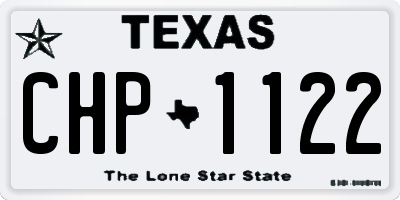 TX license plate CHP1122