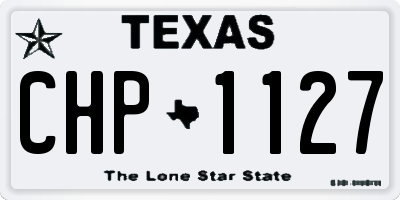 TX license plate CHP1127