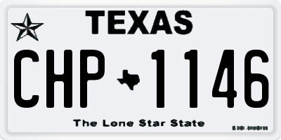 TX license plate CHP1146