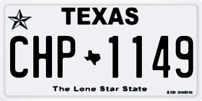 TX license plate CHP1149