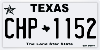 TX license plate CHP1152