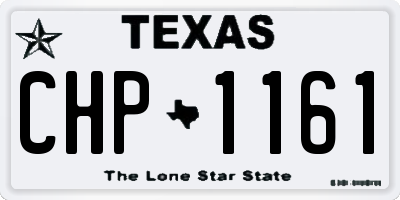TX license plate CHP1161