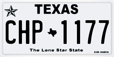 TX license plate CHP1177