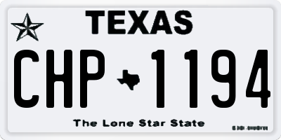 TX license plate CHP1194