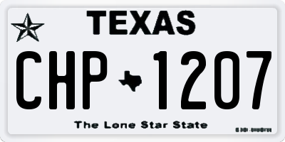 TX license plate CHP1207