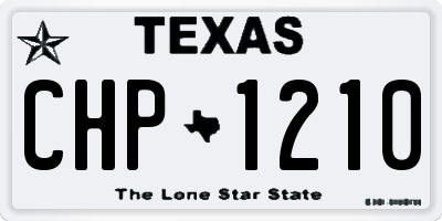 TX license plate CHP1210