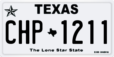 TX license plate CHP1211