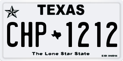 TX license plate CHP1212