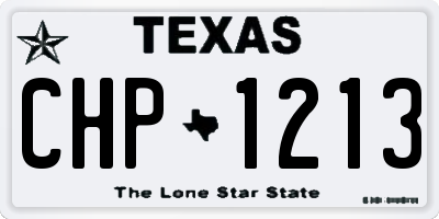 TX license plate CHP1213