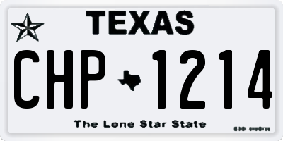 TX license plate CHP1214