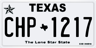 TX license plate CHP1217
