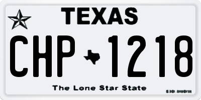 TX license plate CHP1218