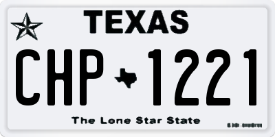 TX license plate CHP1221