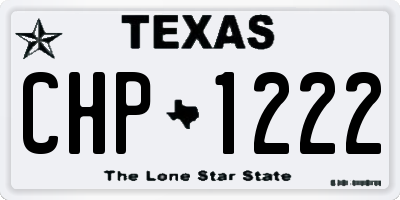 TX license plate CHP1222