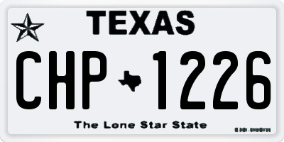 TX license plate CHP1226