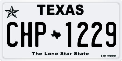 TX license plate CHP1229
