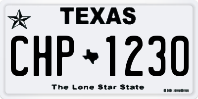 TX license plate CHP1230