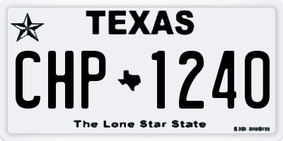 TX license plate CHP1240