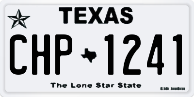 TX license plate CHP1241