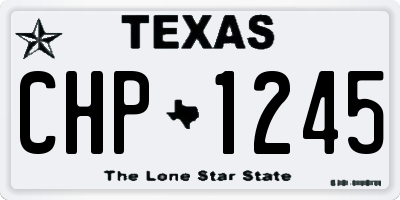 TX license plate CHP1245
