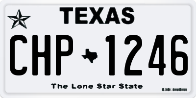 TX license plate CHP1246