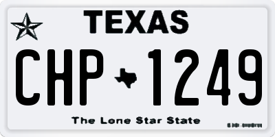 TX license plate CHP1249