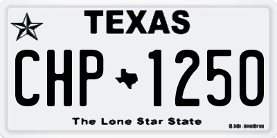 TX license plate CHP1250