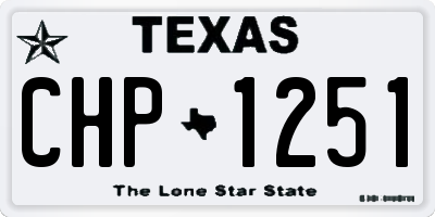TX license plate CHP1251