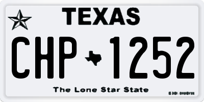 TX license plate CHP1252