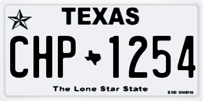 TX license plate CHP1254