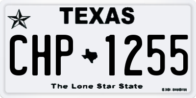 TX license plate CHP1255