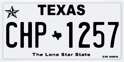 TX license plate CHP1257