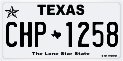 TX license plate CHP1258