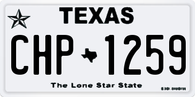 TX license plate CHP1259