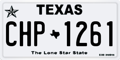 TX license plate CHP1261