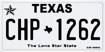 TX license plate CHP1262