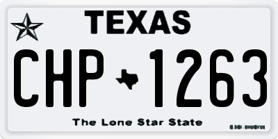 TX license plate CHP1263