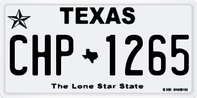 TX license plate CHP1265