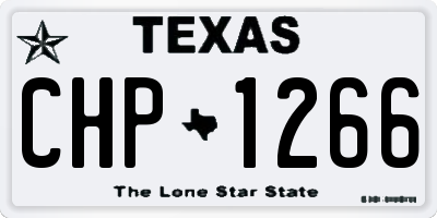 TX license plate CHP1266